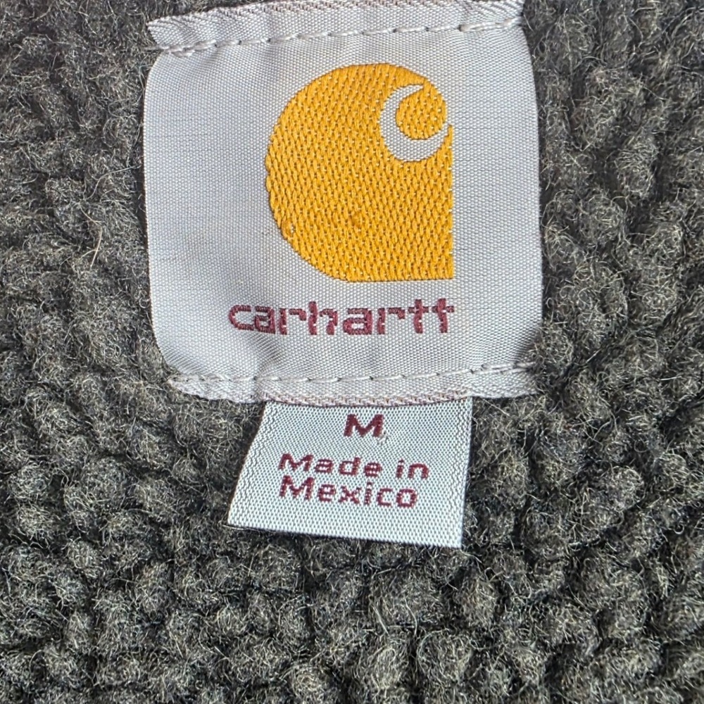 CARHARTT C95 JACKSON COAT MENS MEDIUM ARMY GREEN GRAY SHERPA HOODED JACKET 2014 - Picture 14 of 16